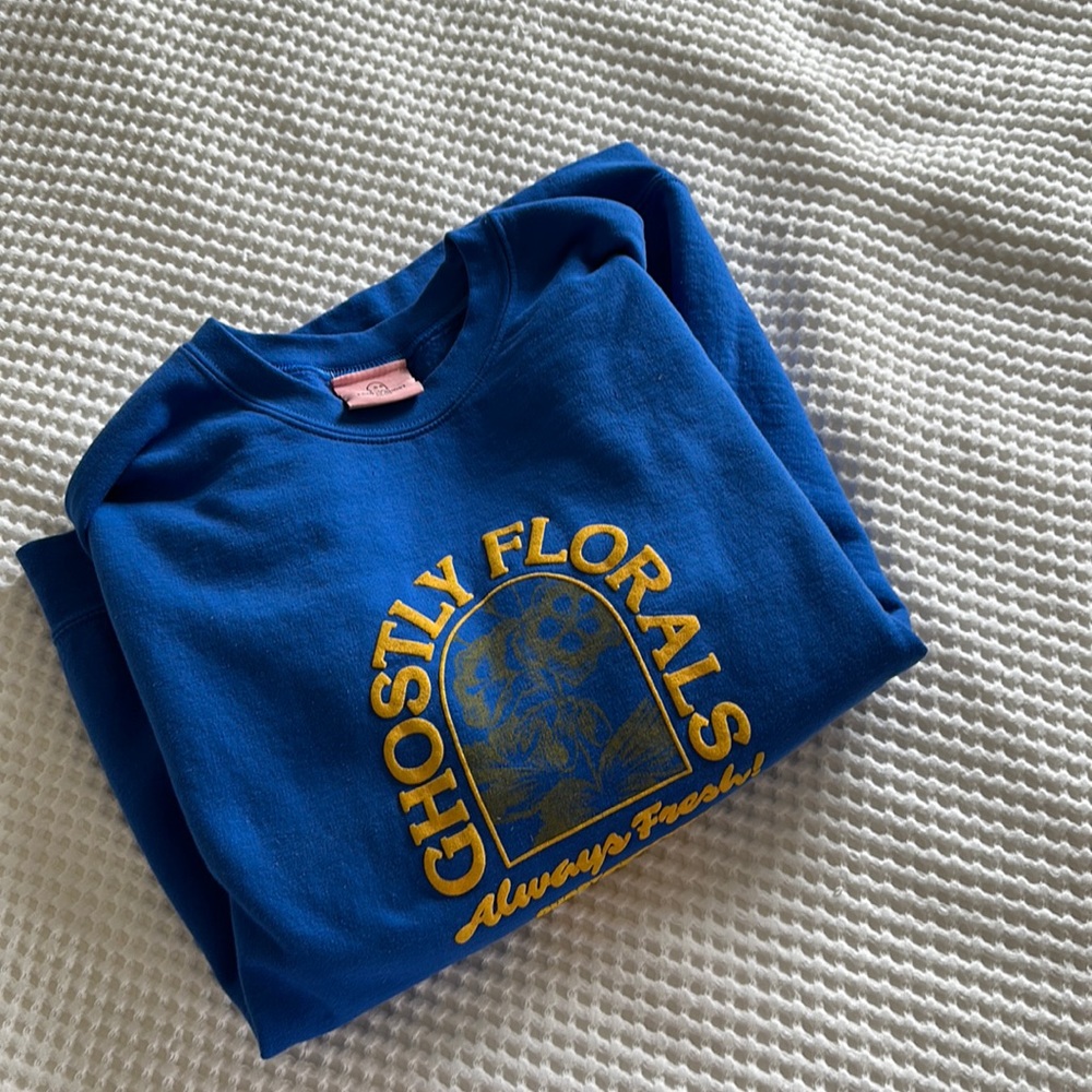 Lonely Ghost Ghostly Florals crew